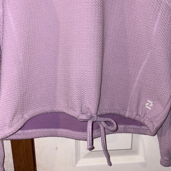 ZELOS Medium Lavender Long Sleeve Thermal Top with cute drawstring - Picture 3 of 4
